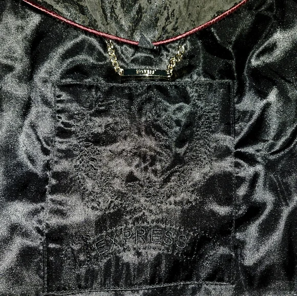 Express | Black Full Zip Fur Vest - Picture 5 of 5